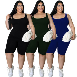 Mono de Verano sin Mangas para Mujer, Talla Grande, Enterizo, Bodycon, Sexy - Product Image 1