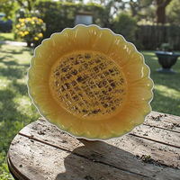 Plaque de Figurine de tournesol en céramique nordique décor à la maison mignon pour accessoires de Table de bonbons