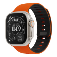 RYB Nouveau design sportif respirant en caoutchouc de silicone premium résistant avec bracelet moulé, fermoir magnétique étanche 45mm 49mm 44mm 46mm