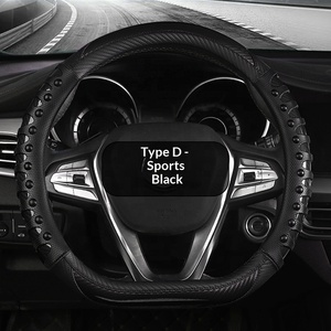 Housse de <span class=keywords><strong>volant</strong></span> de voiture en <span class=keywords><strong>cuir</strong></span> pour sports d'hiver avec protection antidérapante - Product Image 2
