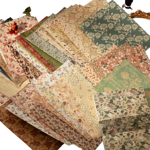 LANYUE Grand format, papier décoratif rétro à motifs floraux et lettres, pour <span class=keywords><strong>scrapbooking</strong></span>, collage, fond de journal, bricolage, journal intime, artisanat - Product Image 1