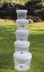 Fusto e Secchio in <span class=keywords><strong>Plastica</strong></span> Trasparente di Alta Qualità, Ecologico e Durevole con Coperchio per Vino, <span class=keywords><strong>Birra</strong></span>, Acqua, Latte e Uso per Animali Domestici - Product Image 2