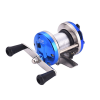 KOMCAMCIS Mini 3.0:1 Ratio 3KG Frein 1BB Moulinet à tambour métallique double aile avant gauche/droite pour la pêche sur glace
