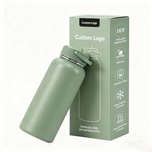 Bouteille d'eau isotherme en acier inoxydable à double paroi avec logo personnalisé, pour boissons chaudes et froides, idéale pour l'extérieur - Product Image 4