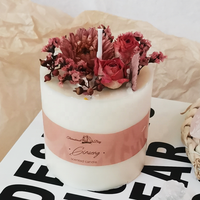 Lilin Seni Kedelai Buatan Tangan Beraroma Alami Mewah dengan Bunga Kering - Dekorasi Rumah Romantis untuk Pernikahan & Natal