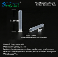 Tubes en plastique gradués à bouchon vissé (fond rond/plat/conique), tubes PCR à bouchon à clipser, tubes de centrifugation de 50 ml