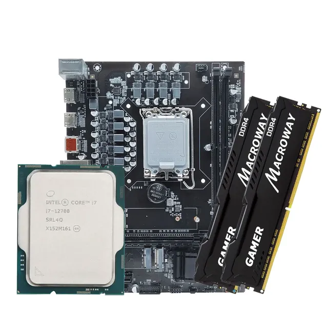 H610 Motherboard with for Intel I7 12700 LGA1700 Mini Motherboard Set RAM DDR4 8GB 3200MHz Computer Combo