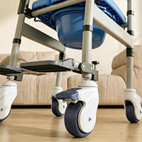 Roulettes de remplacement pour chaise de douche, étanches et antirouille, de qualité médicale, 3, 4 et 5 pouces