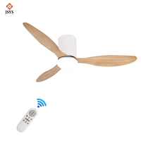 Ventilateur de plafond moderne à 3 pales silencieux décoratif Deluxe solide à commande à distance ABS à 6 vitesses à intensité variable de 42 pouces avec lumière LED