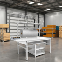 Banc de travail en acier de qualité supérieure avec plateau en MDF, hauteur réglable, facile à utiliser, table d'emballage pour atelier et expédition e-commerce