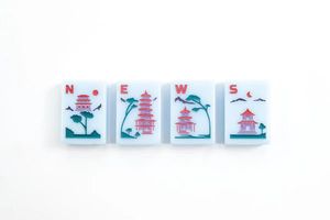 Set Mahjong Personalizzato Collezione Botanica 168 Tessere <span class=keywords><strong>in</strong></span> Acrilico, Stile Chinoiserie Giardino Orientale, Set Regalo di Lusso Illustrativo - Product Image 5