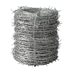 Buena venta galvanizado tradicional Twist 400m 500m por rollo 50kg alambre de púas precio bobina alambre de púas