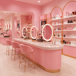 Exhibidor de Cosméticos Personalizado con Iluminación LED, Vitrina de Maquillaje para Tiendas Minoristas, Accesorios para Salones de Belleza - Product Image 5