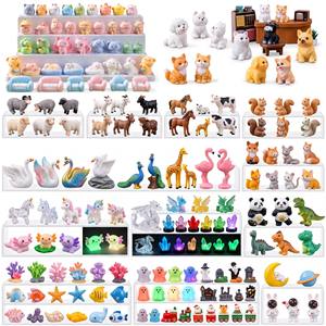 Mini figurines en résine représentant des animaux marins, breloques d'animaux océaniques, poisson, tortue, hippocampe, pieuvre, corail, requin, dauphin, licorne, <span class=keywords><strong>dinosaure</strong></span>, décoration d'<span class=keywords><strong>aquarium</strong></span> - Product Image 2