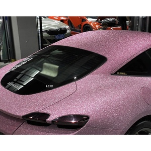 Film adhésif pour voiture en vinyle brillant rose diamant scintillant pour la couverture automobile - Product Image 4