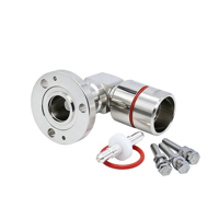 Coude à 90 degrés °   Connecteur coaxial RF à angle droit avec bride EIA 7/8, à sertir, pour câble d'alimentation en mousse 7/8 pouces LDF5-50A, pour routage de câble d'alimentation de tour