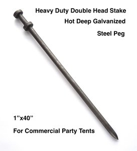 Piquets à double tête en métal <span class=keywords><strong>pour</strong></span> tentes à cadre et à <span class=keywords><strong>poteau</strong></span> <span class=keywords><strong>Bois</strong></span> traité sous pression Matériau respectueux de la nature - Product Image 2