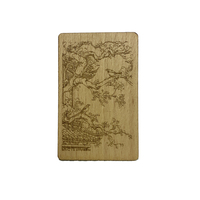 Carte à puce intelligente Rfid programmable écologique Gravé au laser Carte en bois Nfc Carte clé d'hôtel d'affaires en bois de bambou