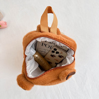 Sac à dos en peluche Capybara mignon, créatif, avec motifs de dessins animés, sac à dos en peluche pour filles