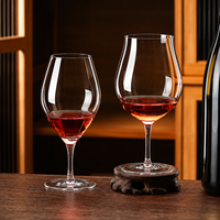Verre à vin en cristal bordeaux de style japonais, haute transparence, à pied haut, pour restaurant, hôtel, avec logo personnalisé, vente en gros