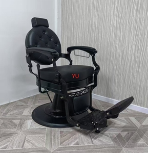 Sillón de Barbería Hidráulico de Lujo Retro AY, Silla de Peluquería Reclinable para Corte de Cabello, Mueble de Cuero para Masajes y Peluquería, Uso en Gimnasio - Product Image 1