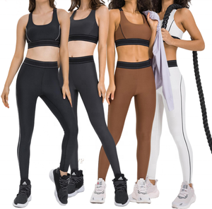 Ensembles de Leggings de Sport et Soutiens-Gorge de Yoga à Bretelles Croisées Personnalisés de Haute Qualité pour Femmes - Product Image 1
