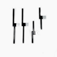 Clip de fixation angulaire flexible en PVC industriel, support isolé durable avec trous de fixation fixes