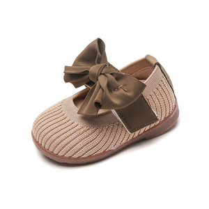 Sapatos de Festa para Bebês ODM OEM, 0-3 Anos, Sola de Borracha Antiderrapante, Sapatos de Caminhada para Bebês, Sapatos de Princesa com Laço para Meninas - Product Image 5