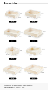 Caja de madera para tartas de queso <span class=keywords><strong>vascas</strong></span> con tapa transparente, para mousse, <span class=keywords><strong>tapas</strong></span>, postres, tiramisú, y otros postres de frutos secos, para envasado de pasteles. - Product Image 2