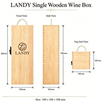 Boîte à vin rectangulaire en bois de pin naturel gravée pour bouteille unique, avec insert en mousse et fermeture à bascule en corde, emballage cadeau, vente en gros