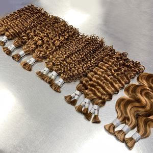 Capelli Vergini Grezzi Vietnamiti e Peruviani Non Trattati con Onde Profonde # Treccine Boho 4/30 all'ingrosso, capelli umani sfusi per intrecciare per donna - Product Image 6