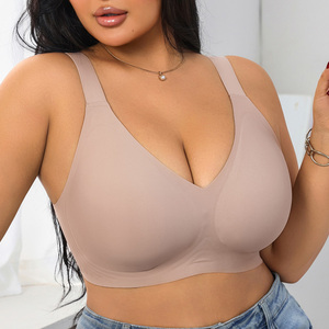 Sujetador inalámbrico sin costuras de cobertura total <span class=keywords><strong>con</strong></span> cierre trasero y soporte de gel, talla grande, venta al por mayor de fábrica para mujer - Product Image 4