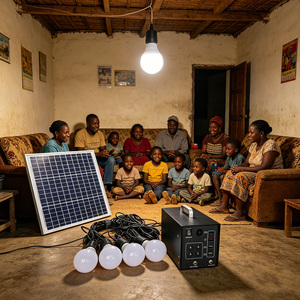 <span class=keywords><strong>Mini</strong></span> Sistema <span class=keywords><strong>de</strong></span> Energía Solar Portátil para el Hogar, Kit Completo, Generador Solar y Estación <span class=keywords><strong>de</strong></span> Energía con Panel Solar y Bombillas - Product Image 4