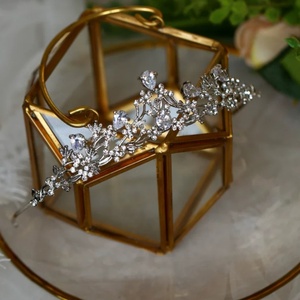 Couronne et diadème en strass cristal couleur argent, accessoires de cheveux de <span class=keywords><strong>mariage</strong></span>, diadèmes de mariée, couronne de cheveux, coiffe de <span class=keywords><strong>mariage</strong></span>, diadème <span class=keywords><strong>pour</strong></span> femme - Product Image 4