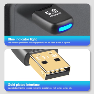 BT5.4 Adaptateur de <span class=keywords><strong>dongle</strong></span> sans fil pour récepteur Bluetooth pour haut-parleur avec clavier de souris Transmetteur audio Technologie Blue-tooth - Product Image 6