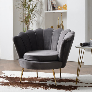 Sofá de terciopelo dorado, descanso del mediodía, nórdico, moderno, perezoso, con alas de terciopelo, sillas de salón decorativas, juegos de Metal para el hogar, muebles, sofá para sala de estar - Product Image 2