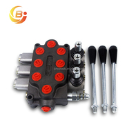 Válvula de Control Direccional Hidráulica Monobloque Manual de 3 Palancas Junbao ZD-L102-3, 40Lpm, 315Bar, para Tractor y Cargador, Venta al Por Mayor