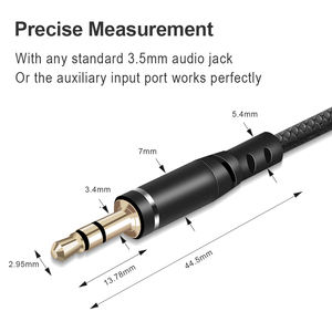Cavo Audio di Prolunga <span class=keywords><strong>AUX</strong></span> per Auto DC 3.5 mm, 1500mm/5ft, Morbido TPE, 3 Sezioni, Connettore Dorato, Anti-groviglio, Alta Qualità di Trasmissione del Suono - Product Image 6