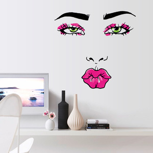 Red Lips Women <b>Wall</b> <b>Sticker</b> Waterproof PVC 30x60 Cm Cartoon Modern Home <b>Decoration</b> Irregular Shape SK36002 - Product Image 1