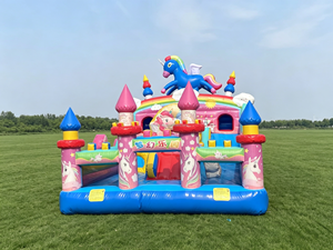 Castillo Inflable Personalizado con Temática <span class=keywords><strong>de</strong></span> Unicornio, con Toboganes Dobles, Casa <span class=keywords><strong>de</strong></span> Brinco <span class=keywords><strong>de</strong></span> PVC <span class=keywords><strong>de</strong></span> Grado Comercial, Ideal <span class=keywords><strong>para</strong></span> Fiestas Infantiles y <span class=keywords><strong>Alquiler</strong></span> - Product Image 5