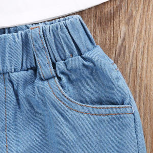 Conjunto de Ropa para Bebés, Ropa de Verano para Niñas, Pantalones Vaqueros de Mezclilla, Traje para Niños de China - Product Image 5