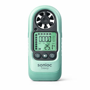 Moniteur numérique portable de vitesse du vent avec affichage de la température et rétroéclairage LCD pour la navigation, les drones, le golf et l'utilisation en HVAC - Product Image 1