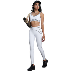 Ensemble de sport pour femmes avec soutien-gorge de sport à dos nu et leggings taille haute qui rehaussent les fesses, ensemble de yoga pour femmes - Product Image 5