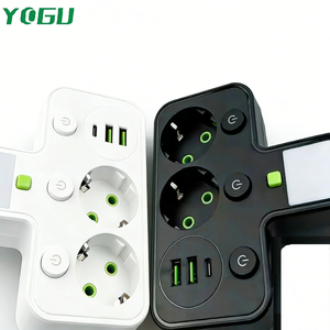 Multiprise 4 prises avec 3 ports USB, veilleuse LED et interrupteurs séparés pour la maison et le bureau - Product Image 4