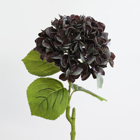 Bunga Hydrangea Klasik Lateks Buatan, Vintage Nostalgis Elegan, Tangkai Tunggal, Bahan Sutra, Tekstur Lembut, Dekorasi Pernikahan