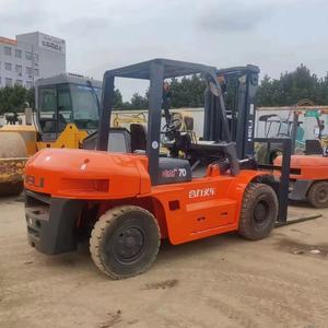 Chariot élévateur diesel d'occasion de 7 tonnes, mini-élévateur à fourche compact avec garantie de 6 mois, fabriqué en Chine - Product Image 3