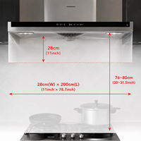 Panneau de protection anti-éclaboussures et anti-fumée en PVC pour hotte de cuisine, personnalisable