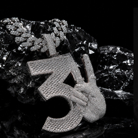 Offre Spéciale – Pendentif Numérique Hip Hop Personnalisé en Argent Sterling 925 et Moissanite VVS pour Hommes – Idéal Streetwear, Rap, Scène, Fête – Vente en Gros