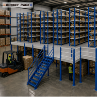 Estanterías de Entrepiso Personalizadas para Almacenamiento Industrial, Plataforma de Acero de Múltiples Niveles con Capas Metálicas