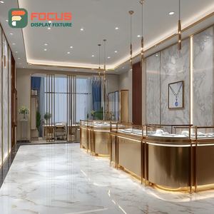 Modern High End Jewelry Store Fixtures Wood <b>Frame</b> Commercial Store Glass Showcase - Product Image 6